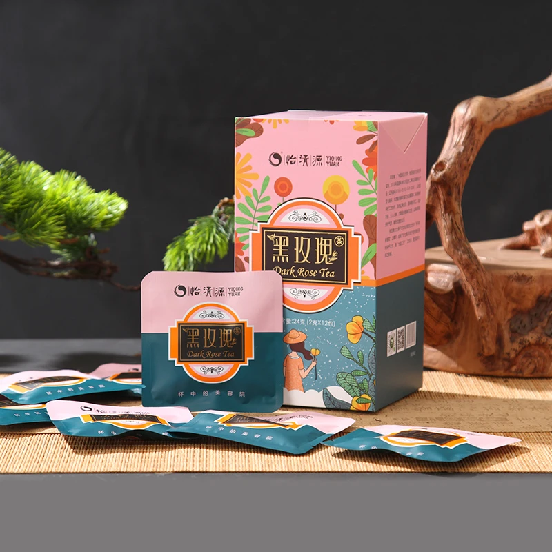 怡清源玫瑰黑茶花茶安化组合茶叶袋泡茶包正品黑玫瑰茶礼品12包