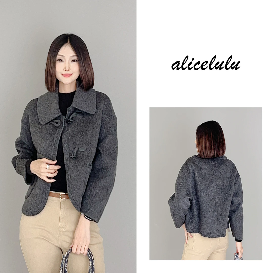 6 alicelulu “奢贵三拼”毛呢大衣 气质翻领 柔糯顺滑S2139760Kr