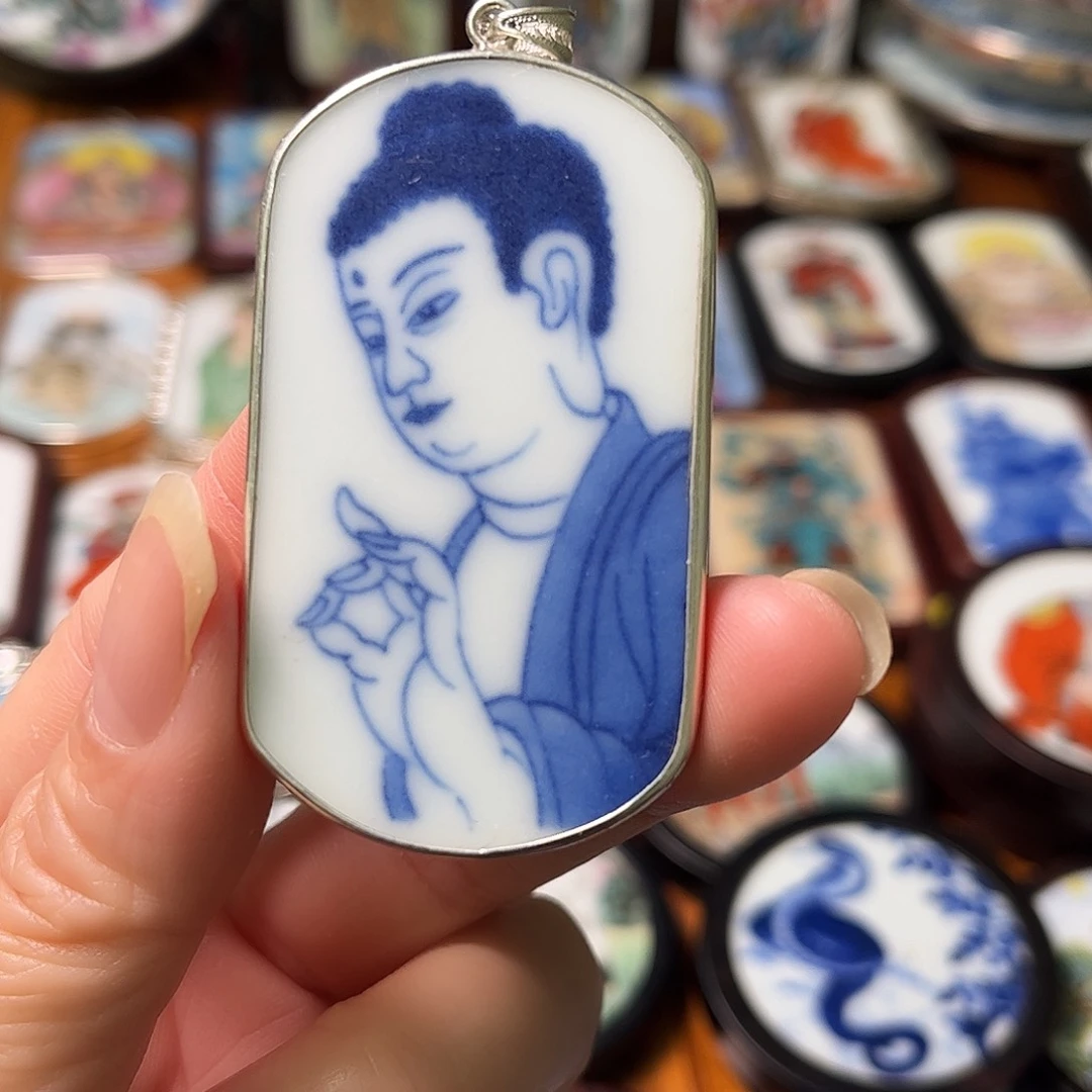 瓷片田*?瓷片挂件一个