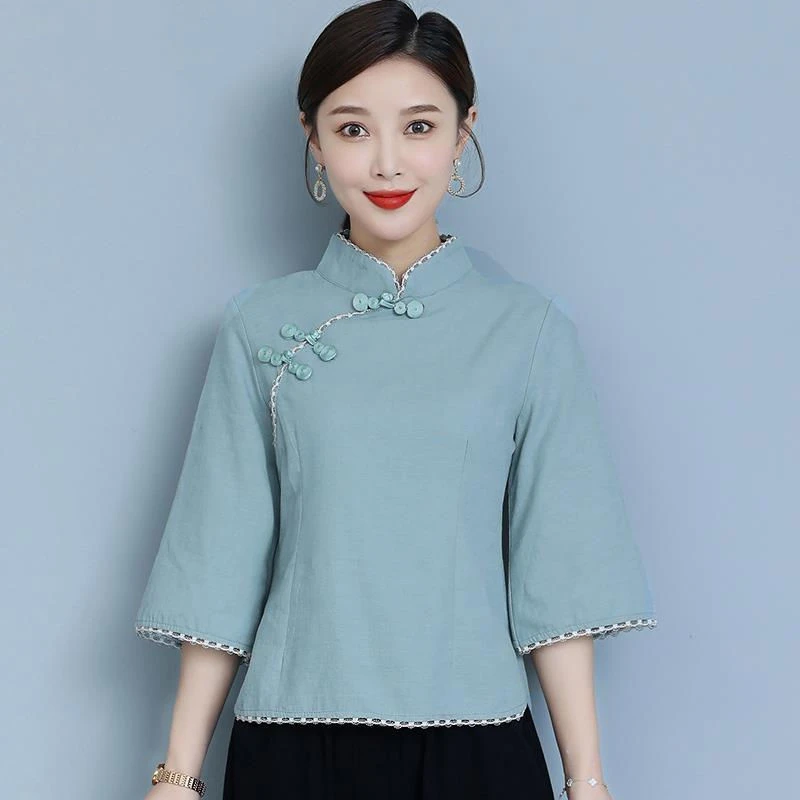 【1037人好评】民国风复古唐装禅意女装茶艺服中国风改良汉服旗袍棉