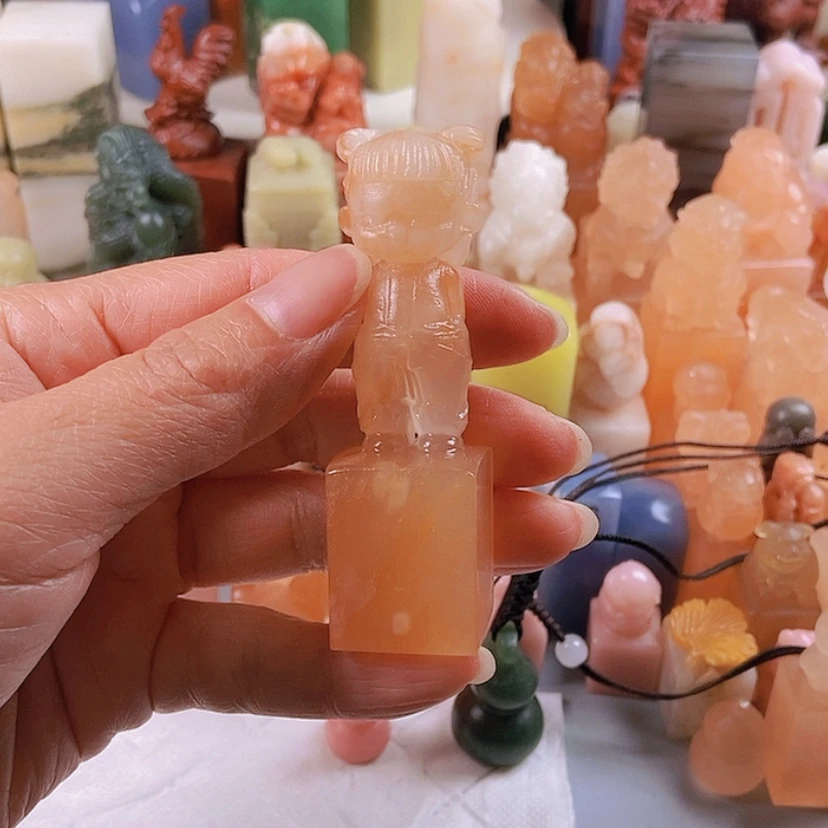 【闪购商品】老挝石青田石雕艺术品