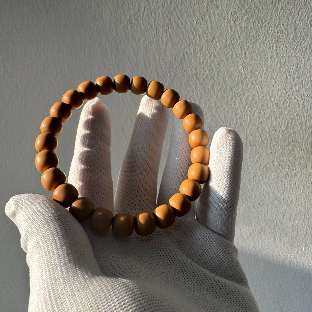 （天寻出品） 老籽  老型 全品无暇精工精卡小馒头料手串 原皮原色