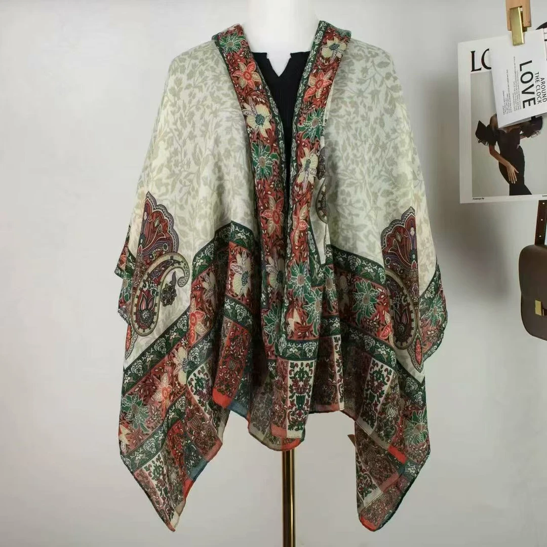 棉麻围巾 高级感百搭披肩外搭时尚洋气旅游防晒纱巾长丝巾