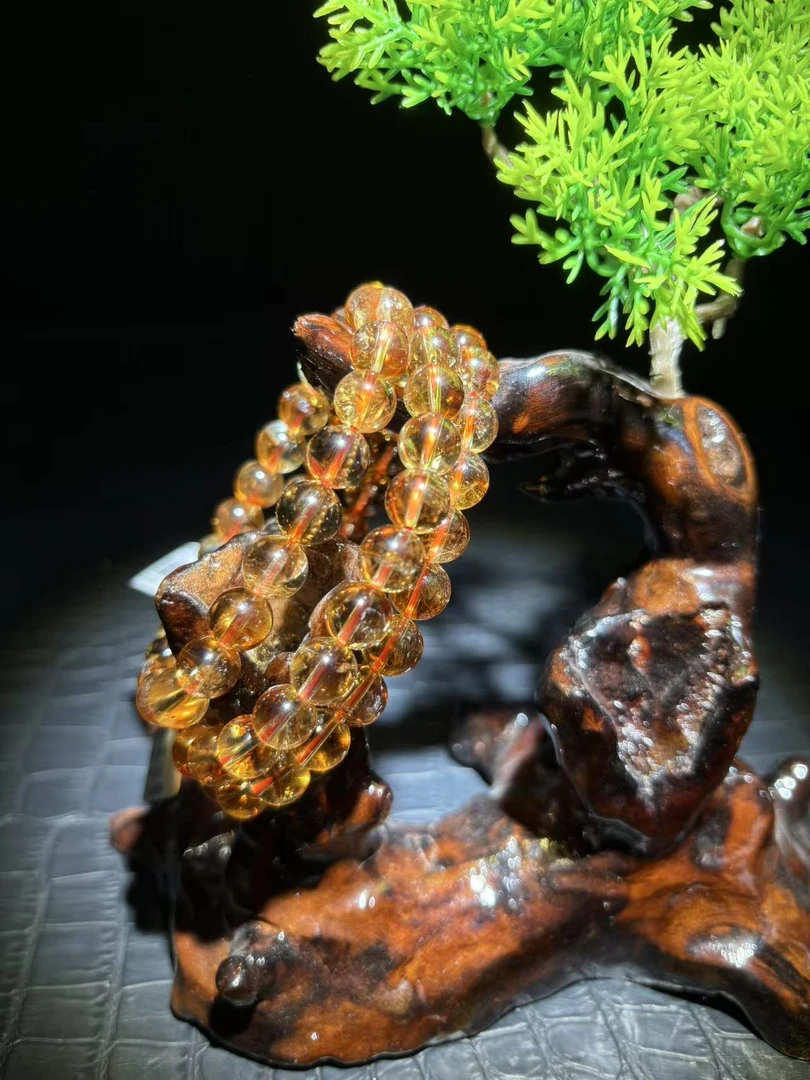 【盛玺轩专属】黄塔晶单圈JYQJDHSJ2009 尺寸可选（多样性发一条）