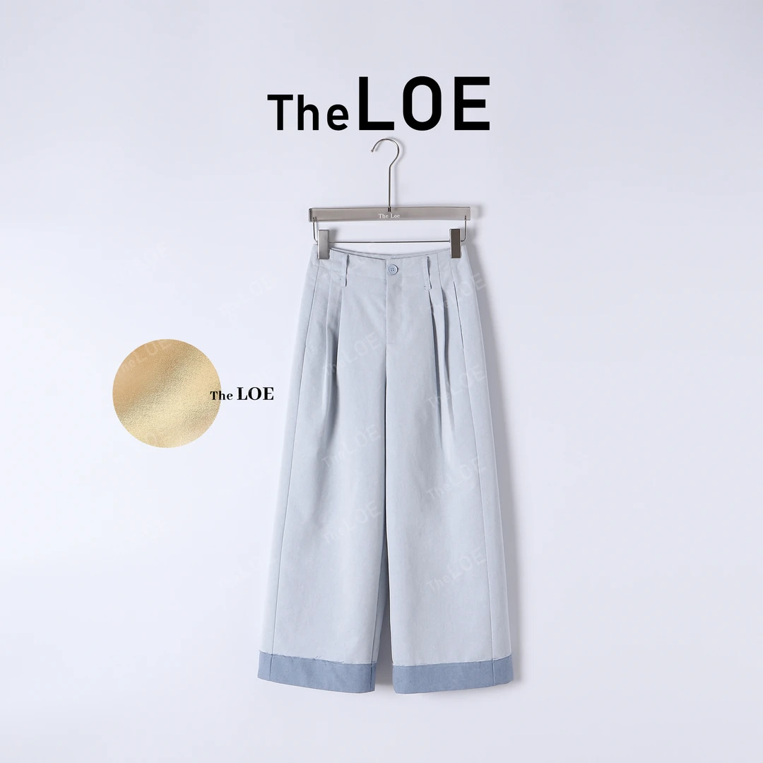 TheLOE/海盐氧气翻边直筒休闲裤#04.04K-G5085