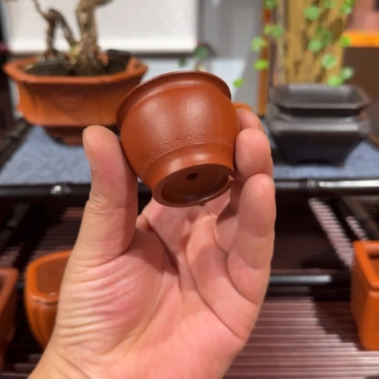 明***轩紫砂花盆全手工制作
