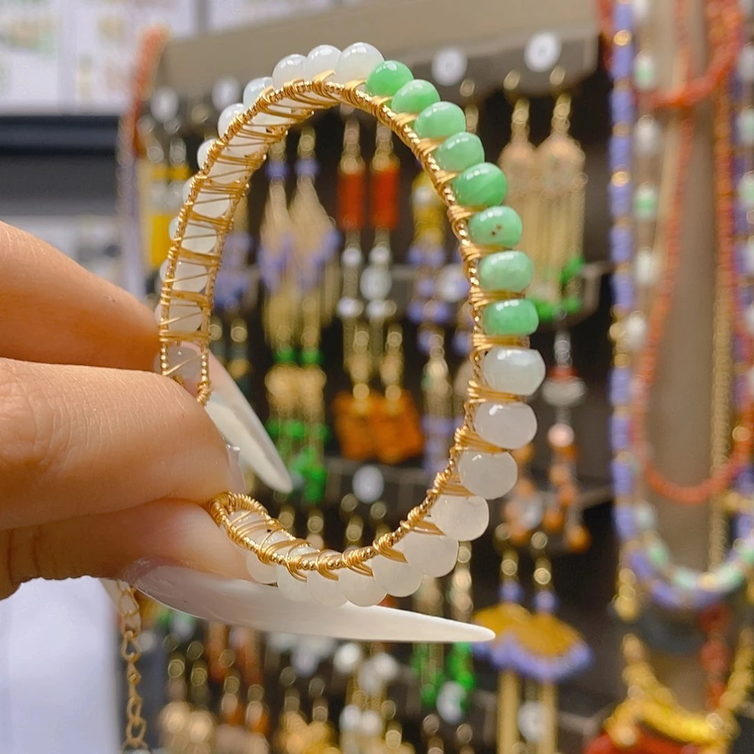 翡翠合金耳饰翡翠