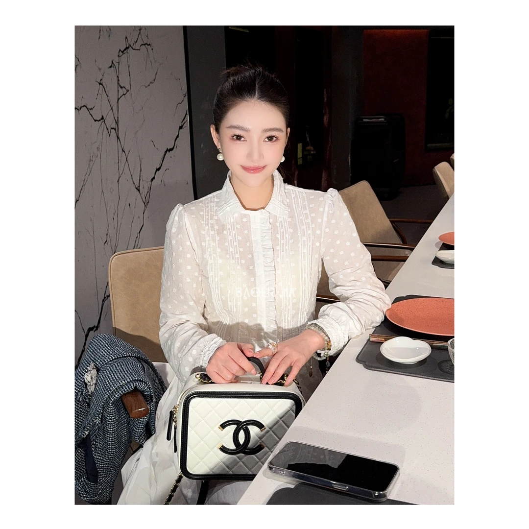 2-【名媛衬衫】宝儿家含幂BK64025102XQ复古娃娃领精致设计感衬衫