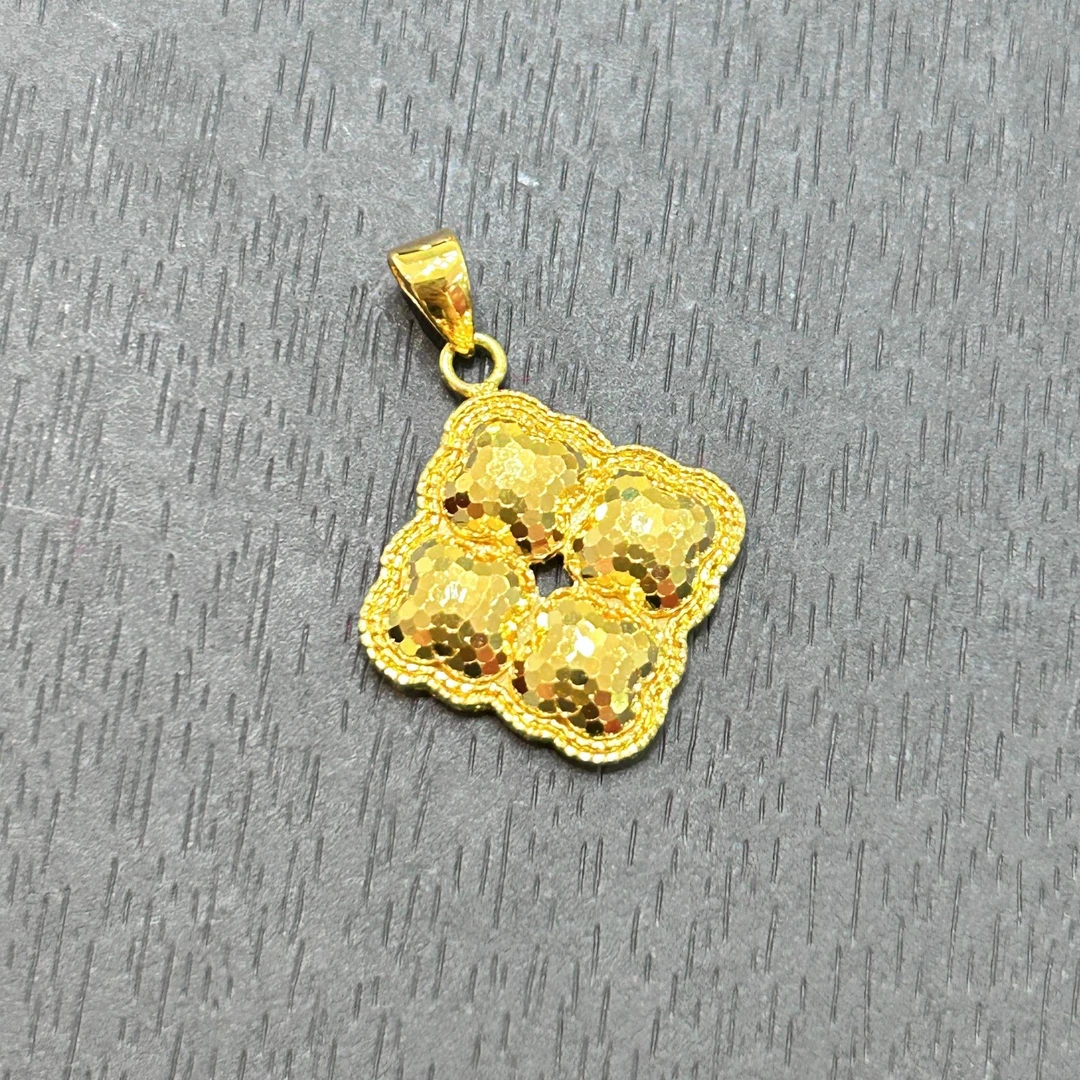 【销冠专享】足金999投资金攒黄金碎冰四叶草ZBHJD1580克重多退少补