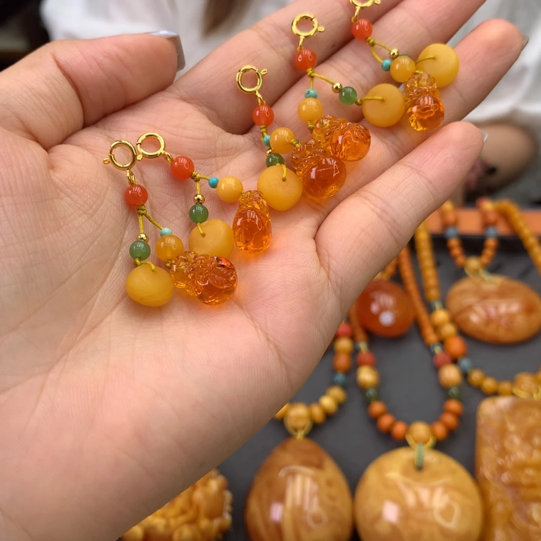 未镶嵌吊坠(不含链)琥珀多样性发一