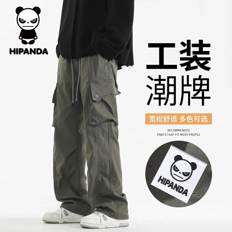 Hi Panda秋冬季新款直筒工装裤男士2025新款美式复古宽松休闲裤子