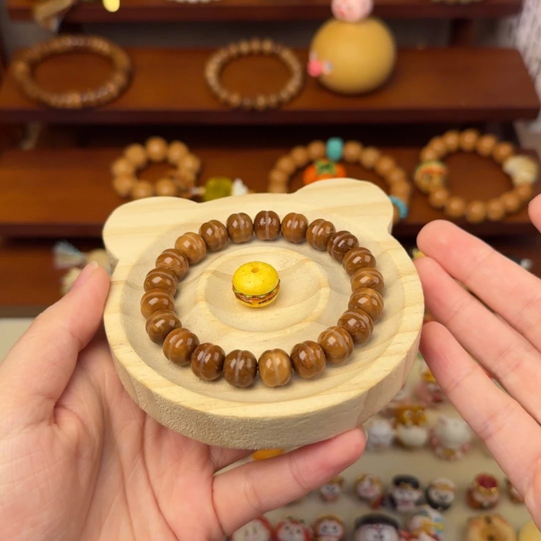 猴头核桃手串汉堡珠根付汉堡