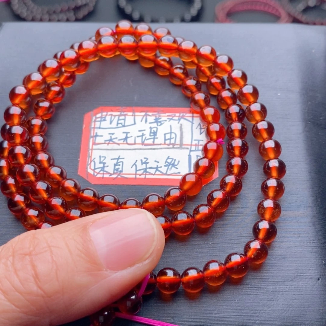 蓉***.手链未镶嵌石榴石天然保真大福利