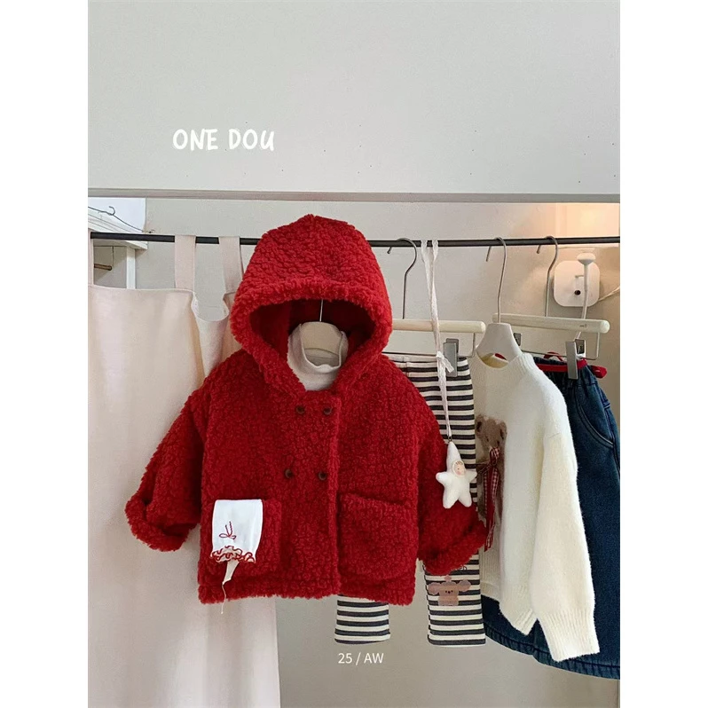 one豆·25冬~连帽毛毛外套5727（童装汉服）