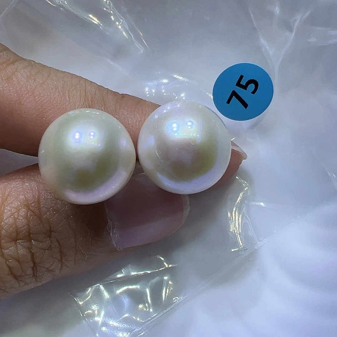 淡水珍珠耳饰银S925镶嵌