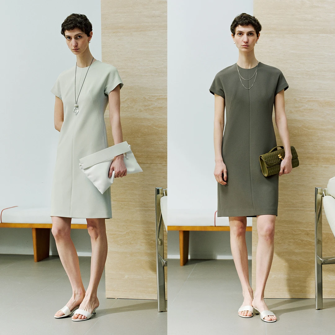 MARIUS“梦露”连衣裙时尚气质修身进口Soalon三醋酸极简ROW风裙子。