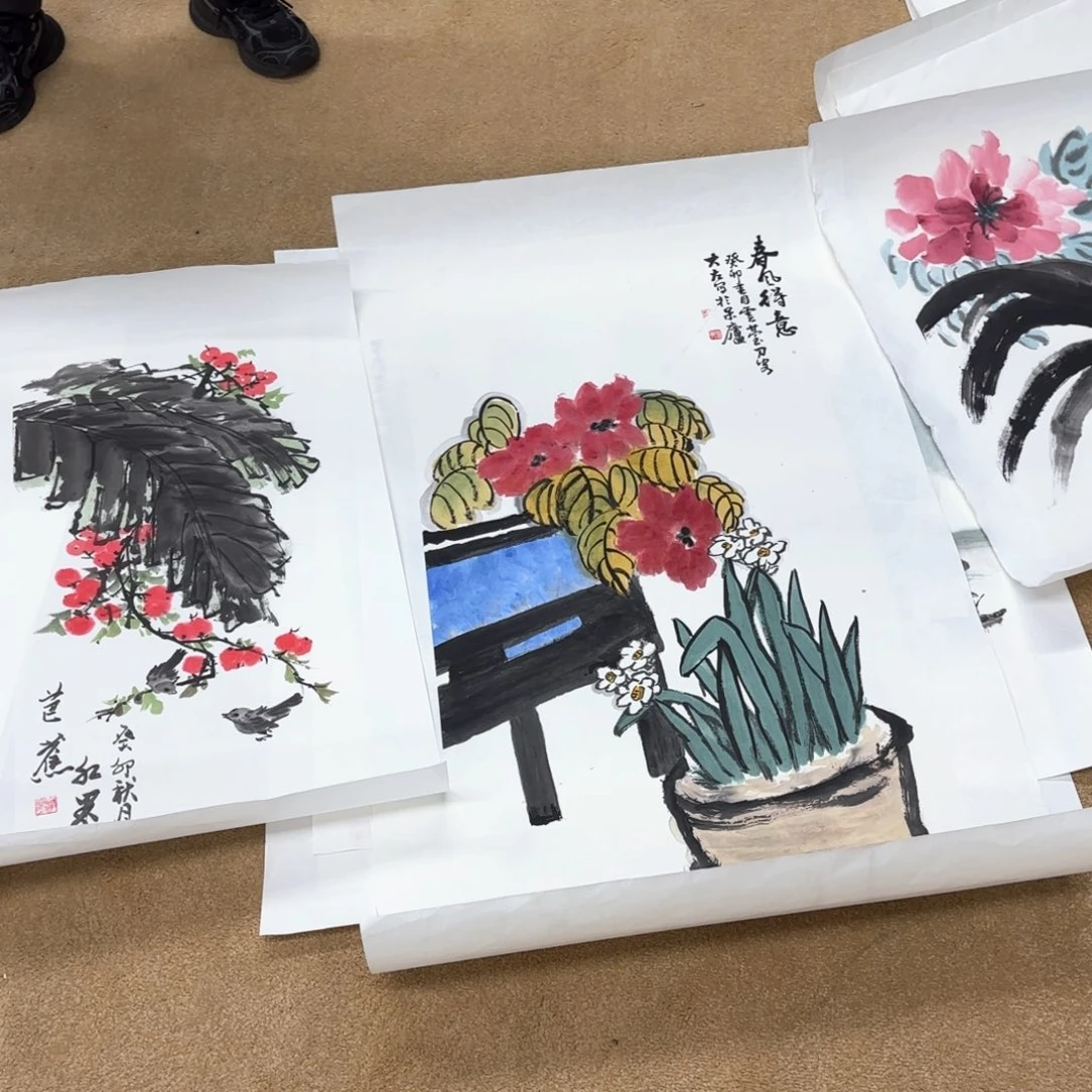 国画品*大左三张童作品