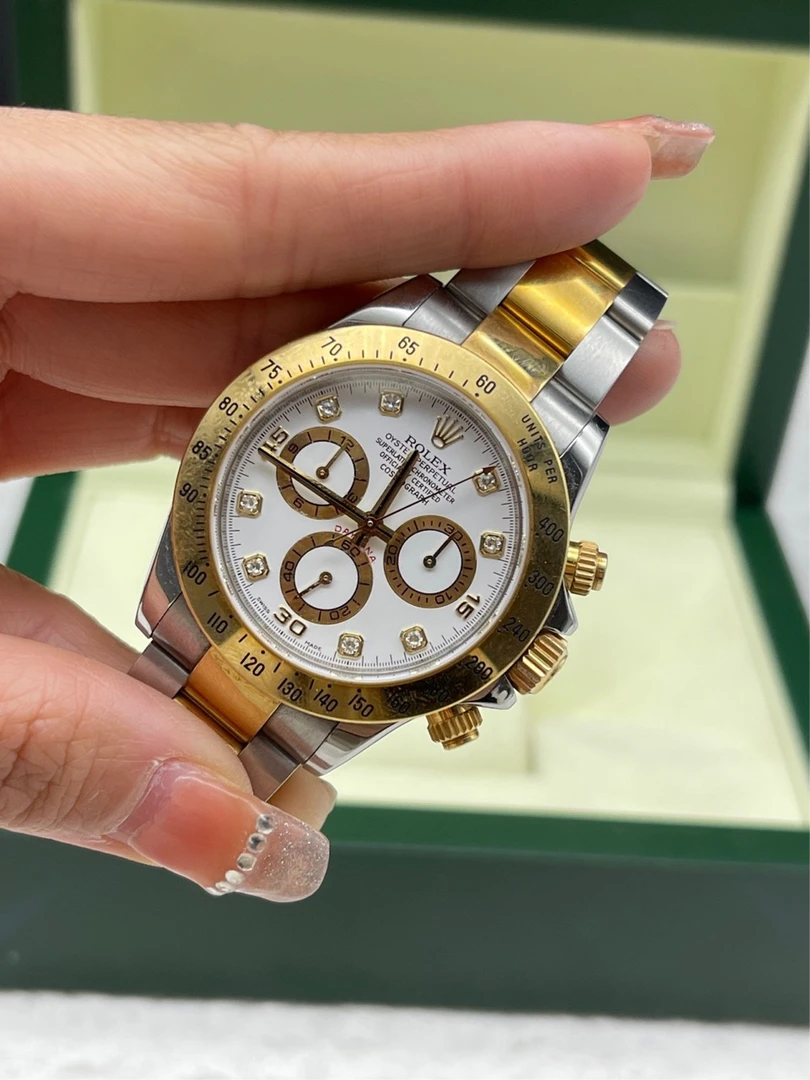 95新 Rolex/劳力士 迪通拿116523象牙白盘/钻石刻度，2010年全套