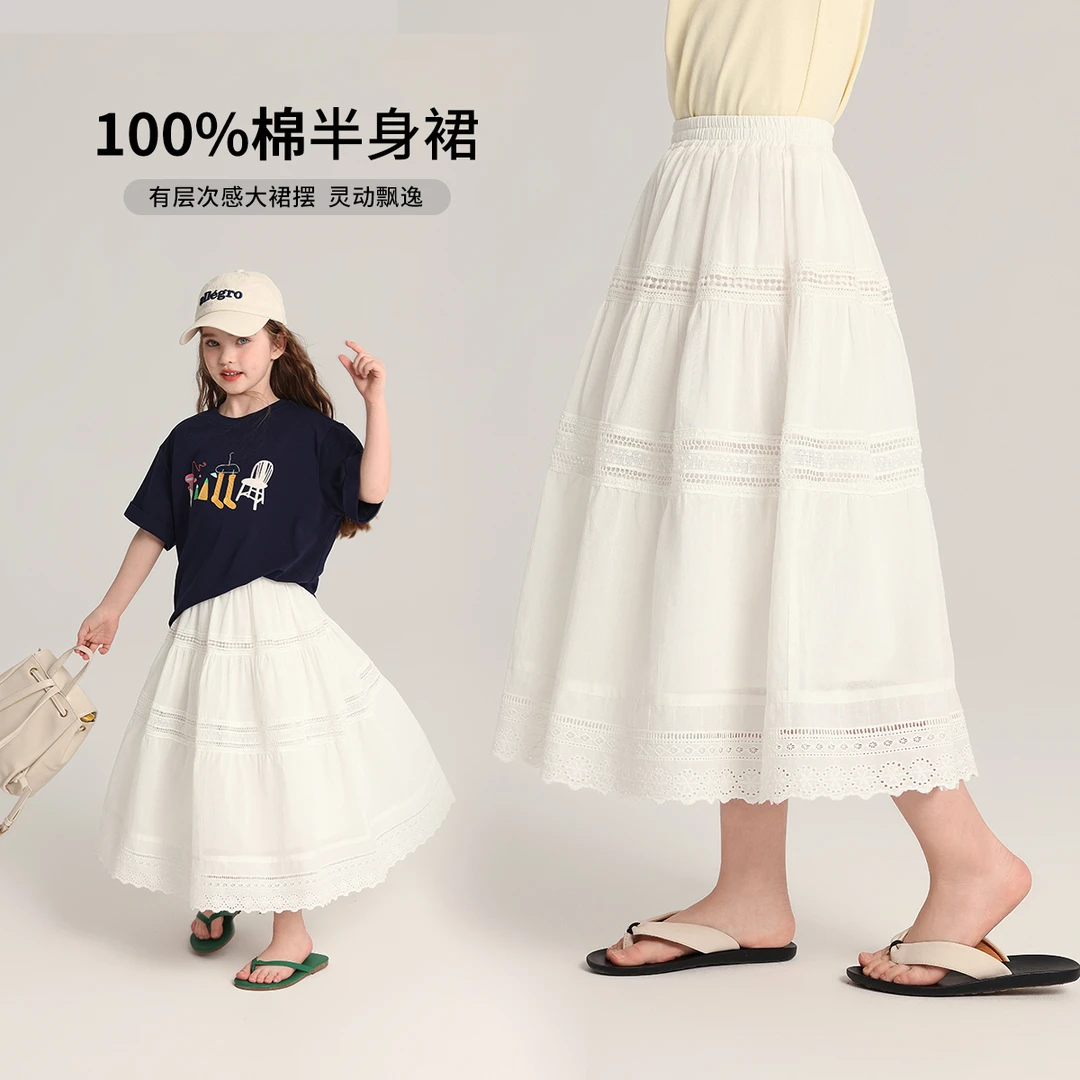 布丁哈鲁【月光女神】女童2025新款爆款夏季公主裙半身裙G52DA010