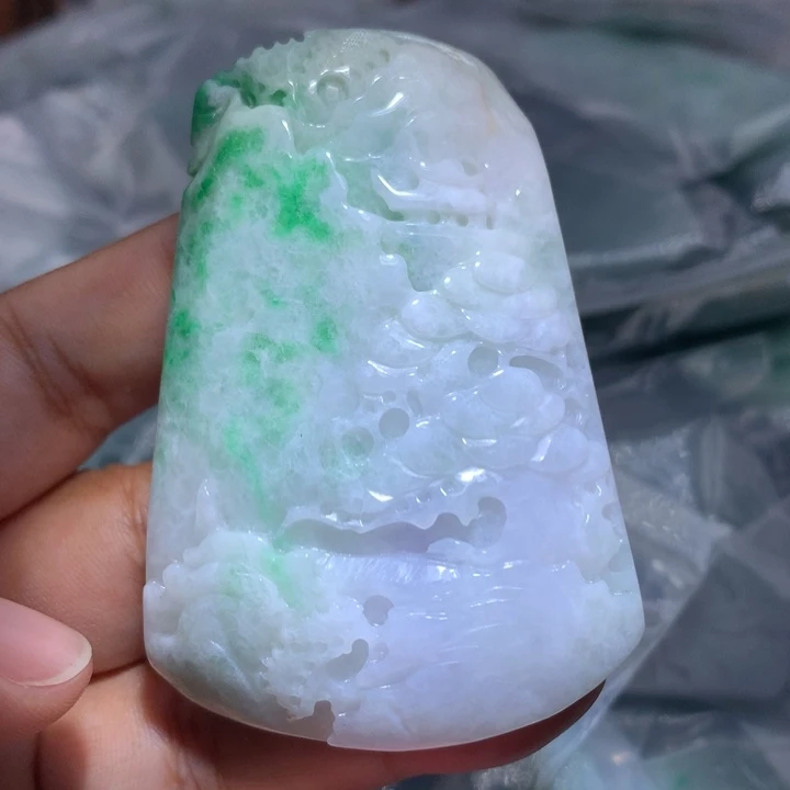 翡翠未镶嵌颈饰保真天然A货翡翠