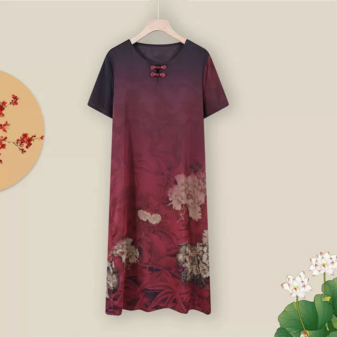 2206 新款高品质时尚长袖气质圆领收腰连衣裙