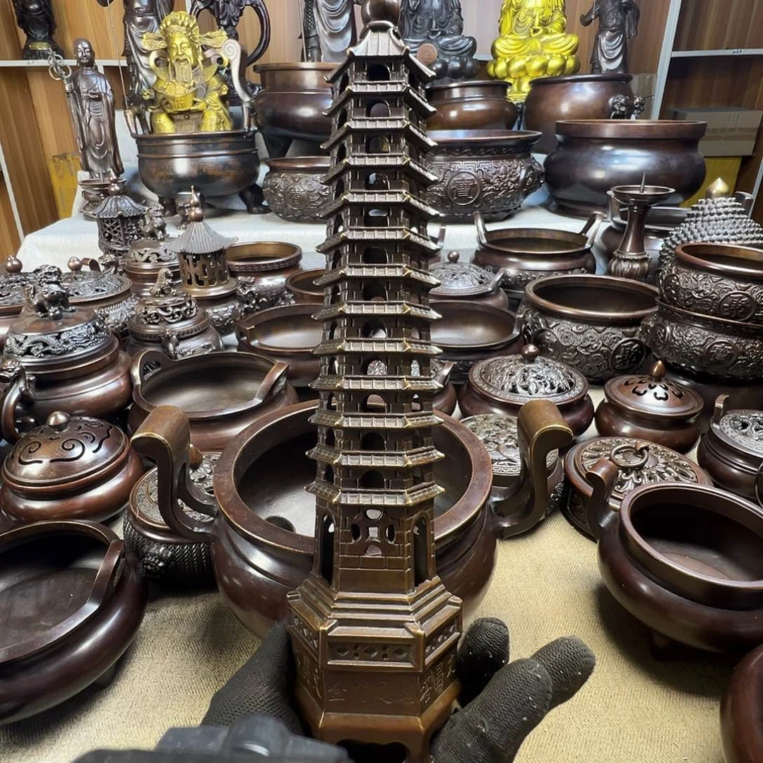 明***主香炉铜香炉铜工艺品