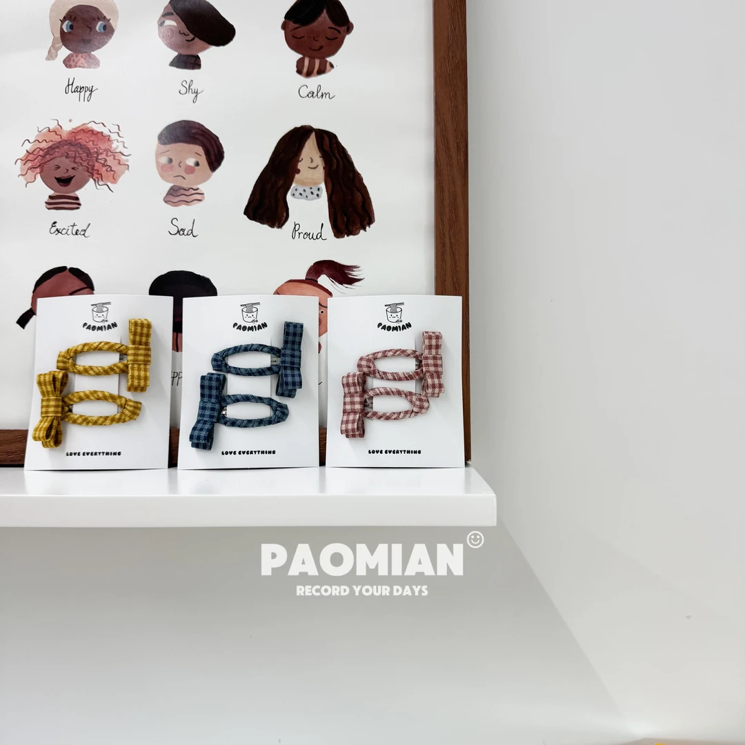 韩系格子系列发夹 - 头饰发卡发饰百搭气质金色精美可爱百搭女童