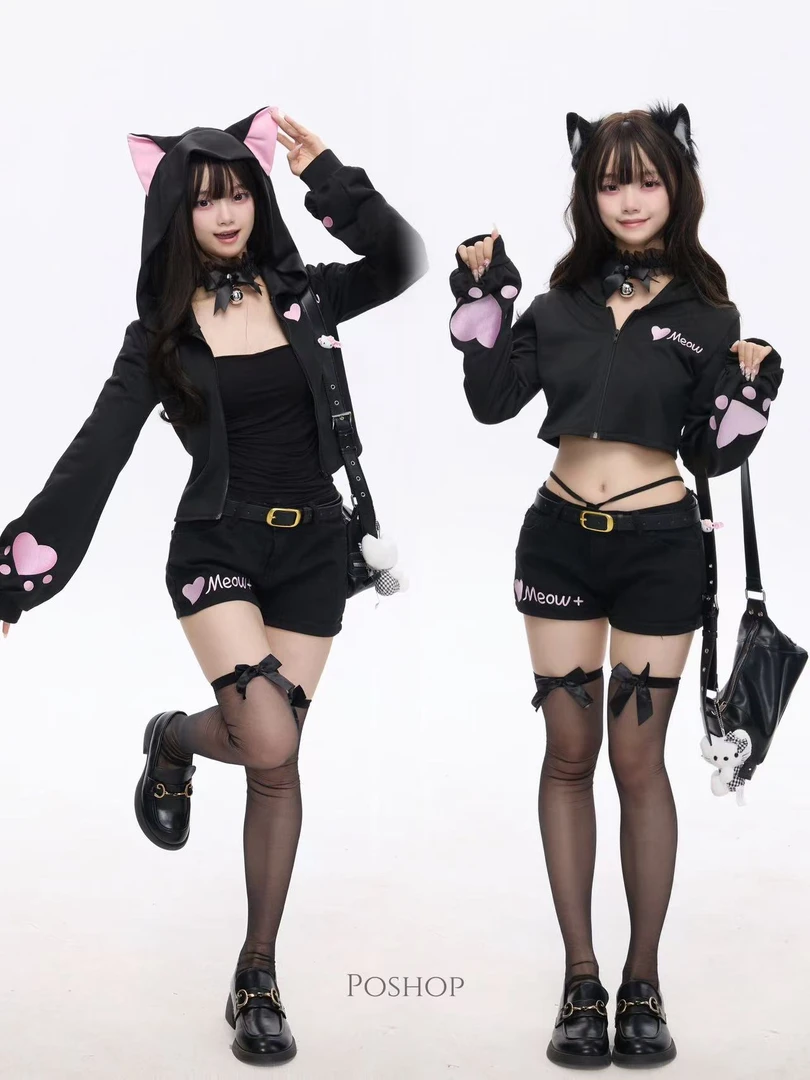 POSHOP 暗夜猫娘 甜小物腿环 显瘦遮肉
