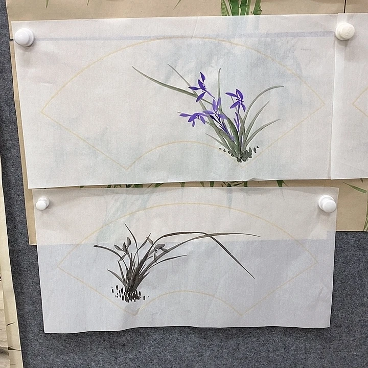 古***然竖款新中式装饰画