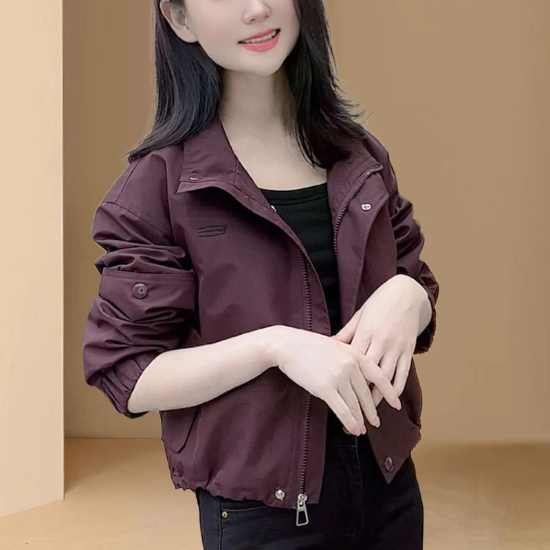 小个子高级感夹克短外套女2025年秋季新款时尚洋气减龄拉链上衣潮