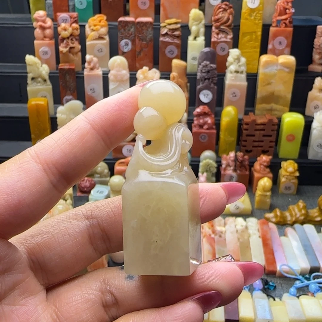 寿山石印石葫芦印章