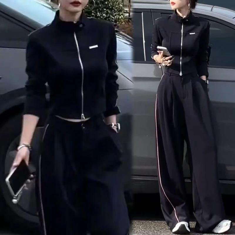 秋季穿搭一整套女2025高级感超火卫衣套装慵懒风休闲运动两件套裤