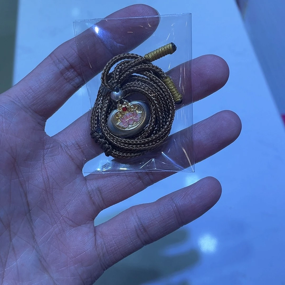 珐琅足银如意吊坠