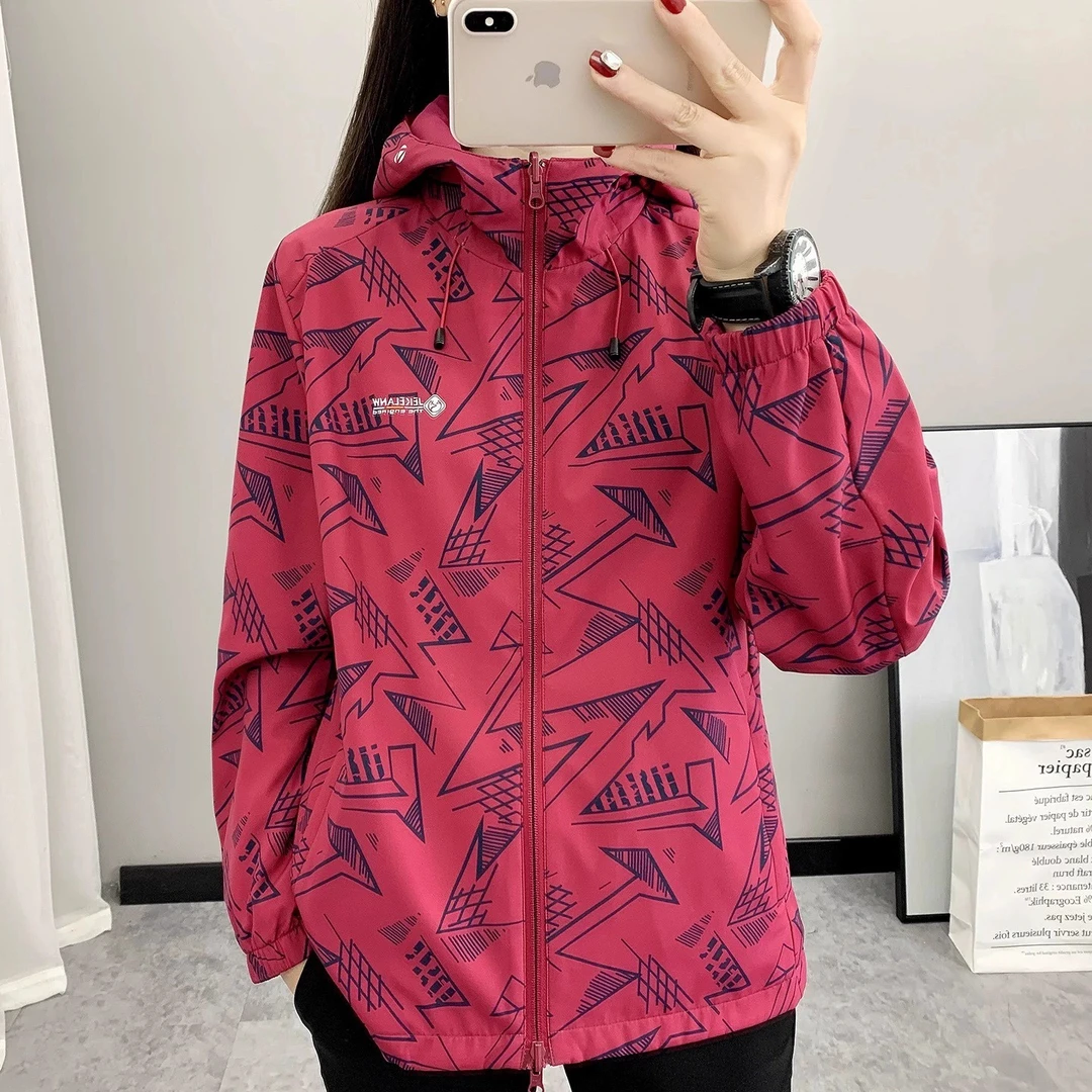 88666春秋冬冲锋衣女双面穿连帽户外防风防水透气运动休闲外套