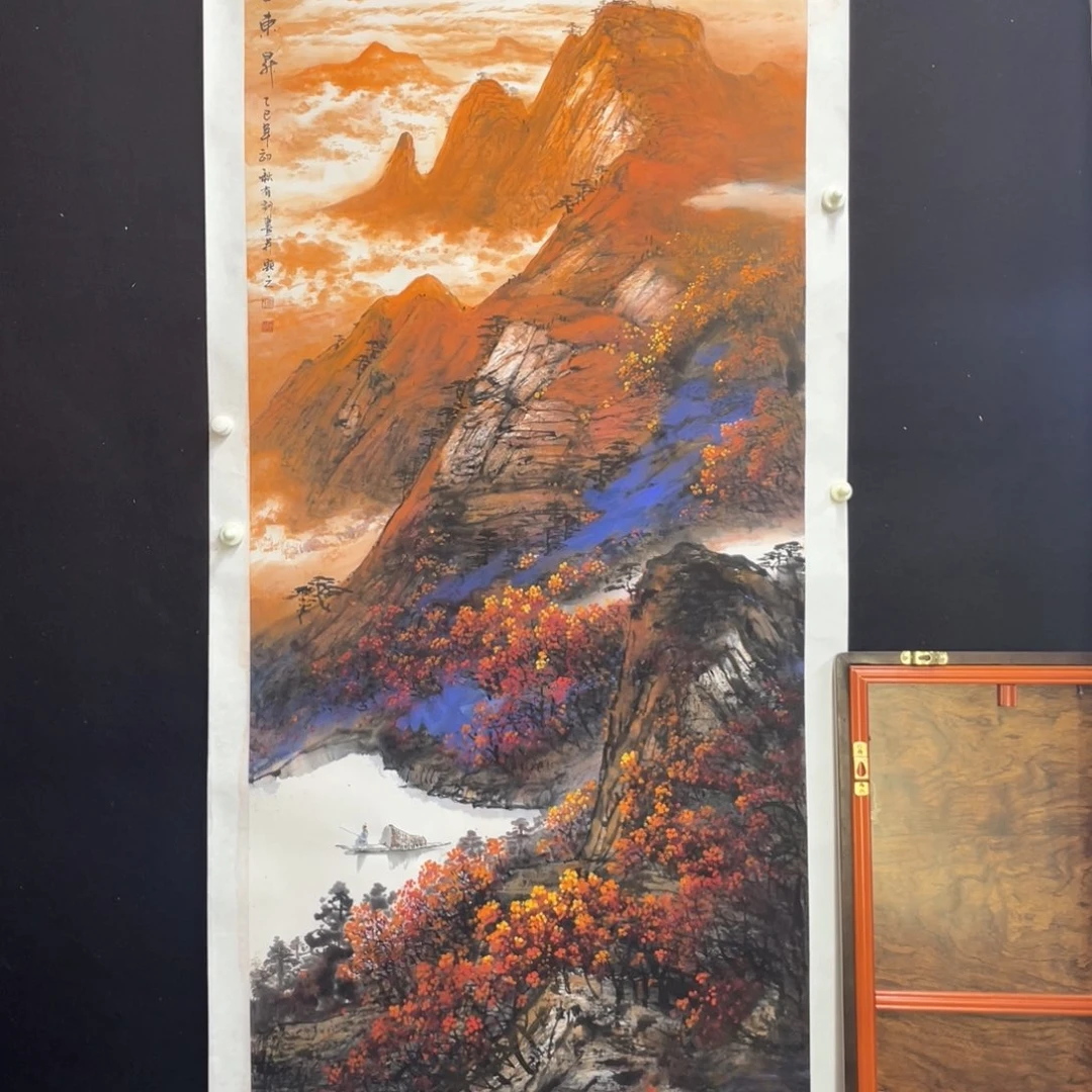国画手绘国画，精品山水，李