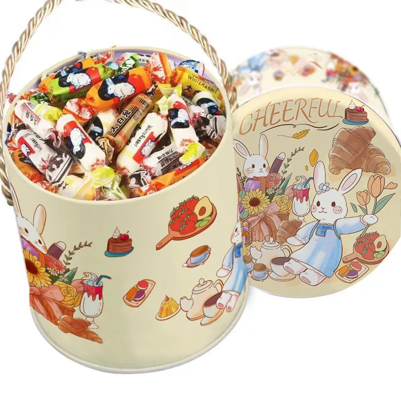 大白兔 奶糖手提桶260g混味糖果生日礼物节礼追剧小零食旗舰店