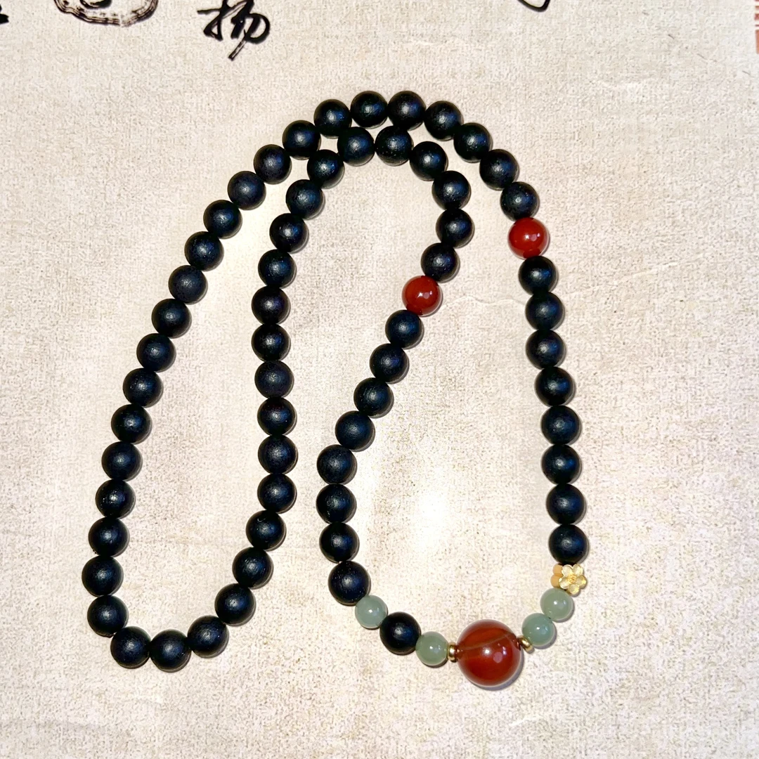 【顺源】降真香硬油08圆珠锁骨链设计款