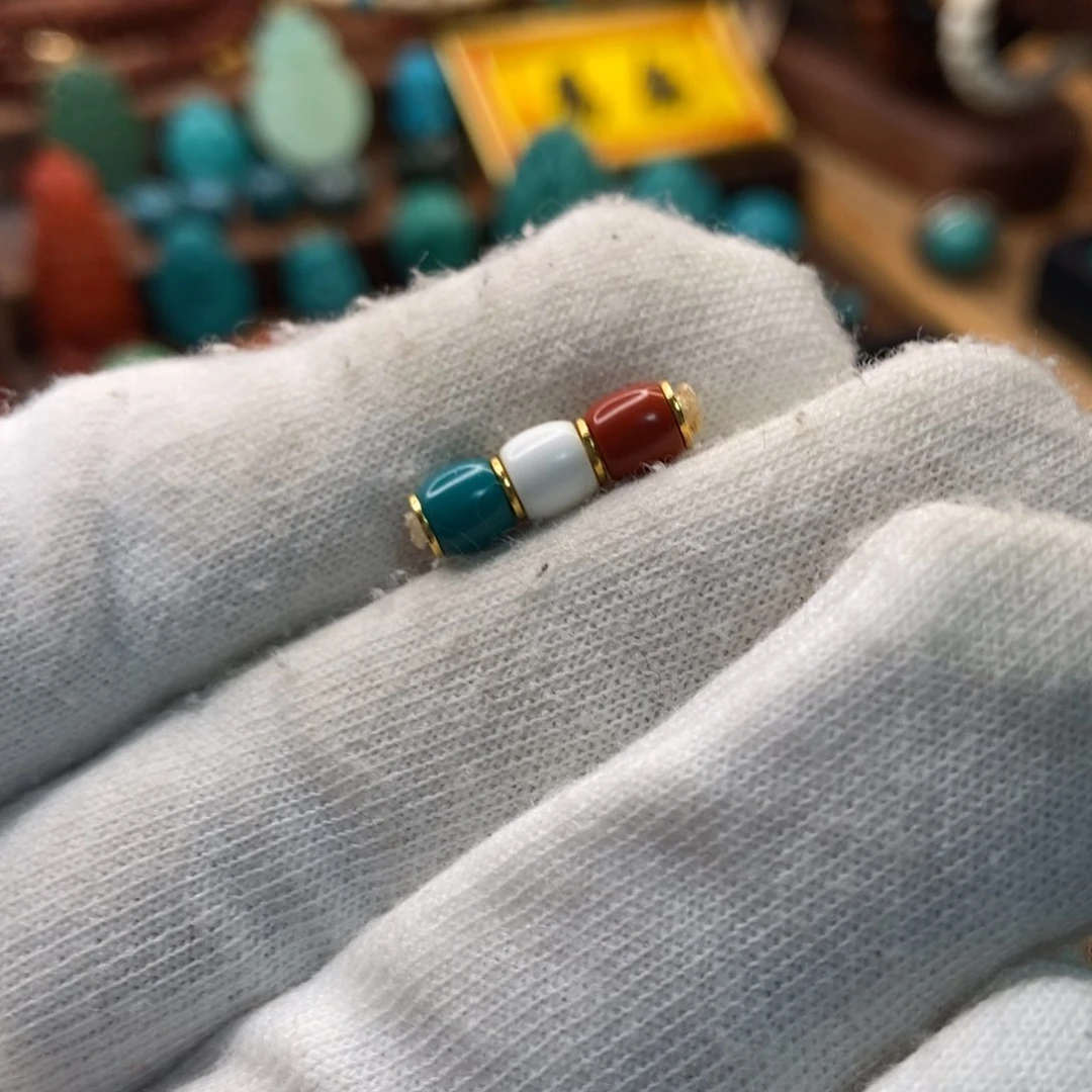 绿松石珠宝奇石未镶嵌5mm