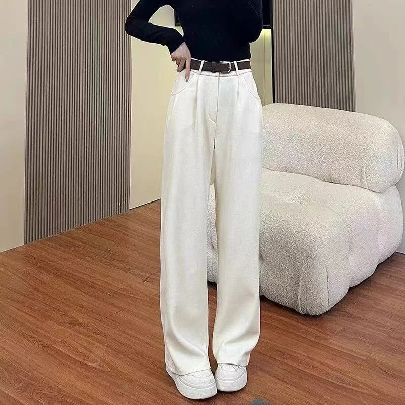 【静姐宠粉】春秋新款美拉德女宽松显瘦直筒阔腿百搭长裤HMYG-07