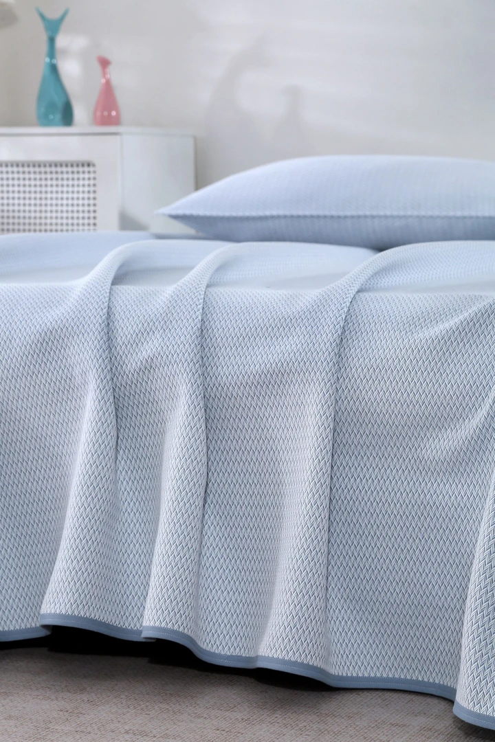 精梳纯棉老粗布凉席三件套赛络纺紧密纺织加厚纯棉吸汗透气