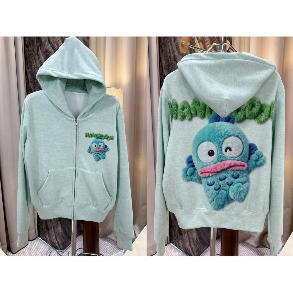 包嫂【W717绿色外套大嘴】2025秋冬慵懒风外套ins外套运动休闲