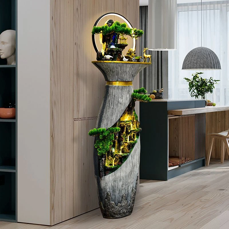 【林氐优品】大型落地假山流水喷泉摆件客厅好物装饰品风水轮水景乔