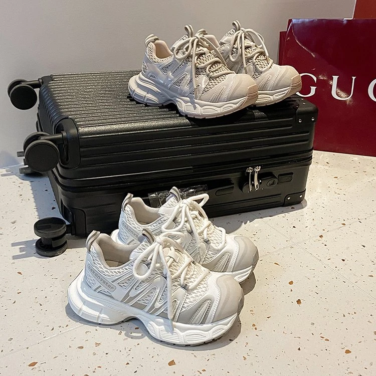 老爹鞋中跟夏季透气时尚休闲鞋春季厚底韩版白鞋百搭春夏时尚