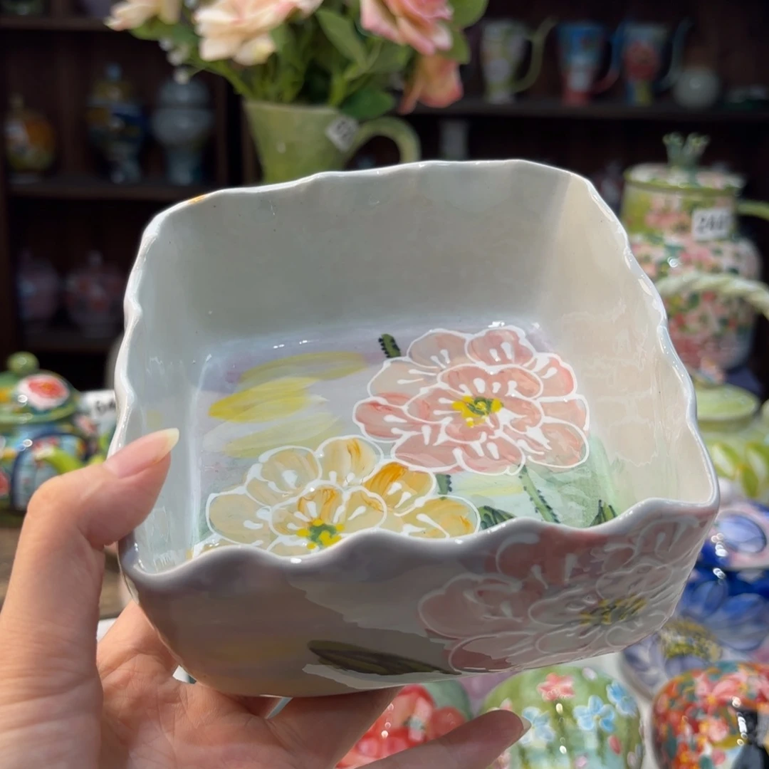 瓷片景德镇手绘高温釉下彩陶瓷茶具