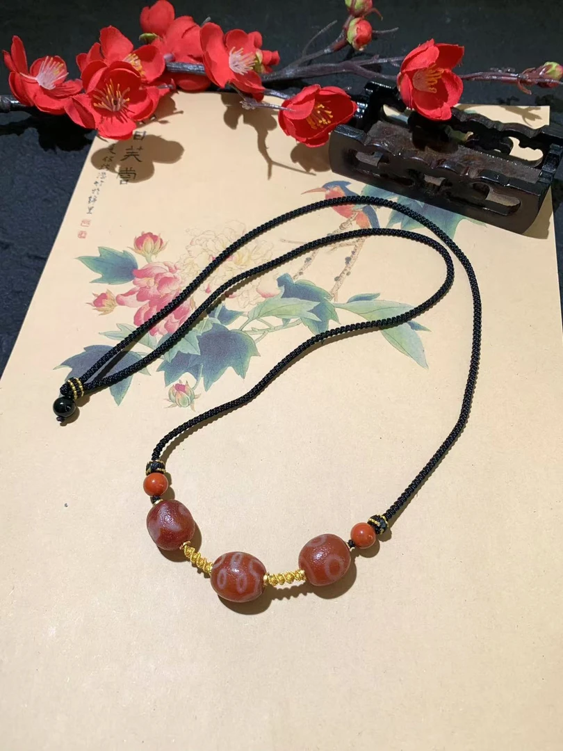 （红肉）玛瑙项链F1216