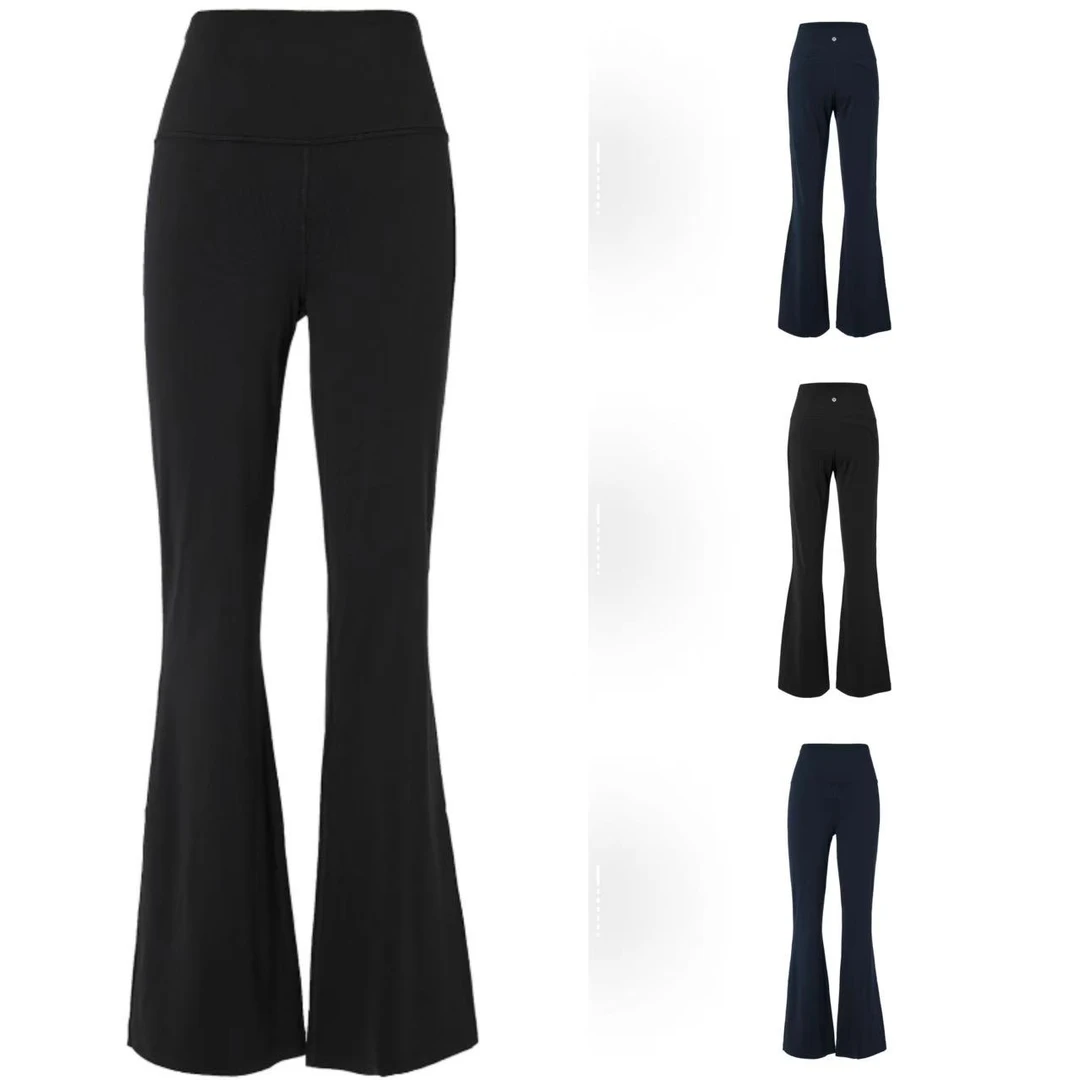 lululemon/露露乐蒙Groove Pant Nulu™面料纯色超高腰喇叭休闲裤