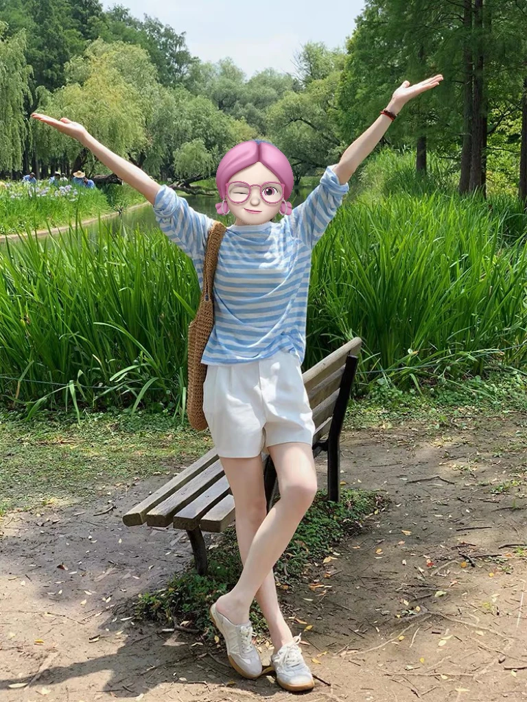 蓝色条纹t恤防晒罩衫女2025新款宽松外搭长袖高腰阔腿短裤两件套