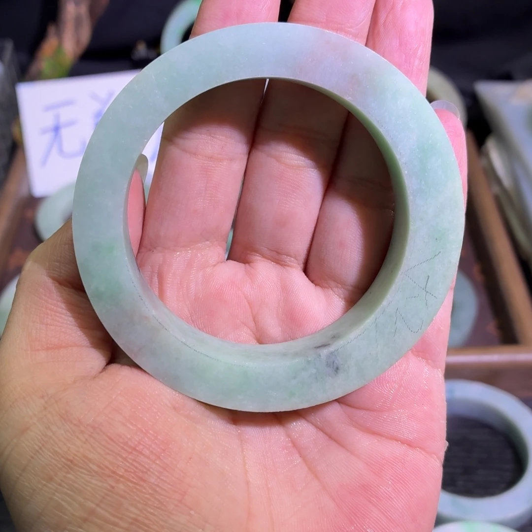 定制翡翠未镶嵌翡翠A货毛胚手镯定制