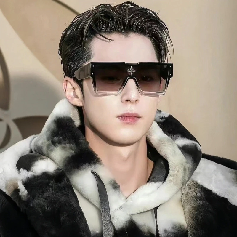 王鹤棣同款2025新款太阳镜欧美ins街拍个性大框墨镜防紫外线墨镜