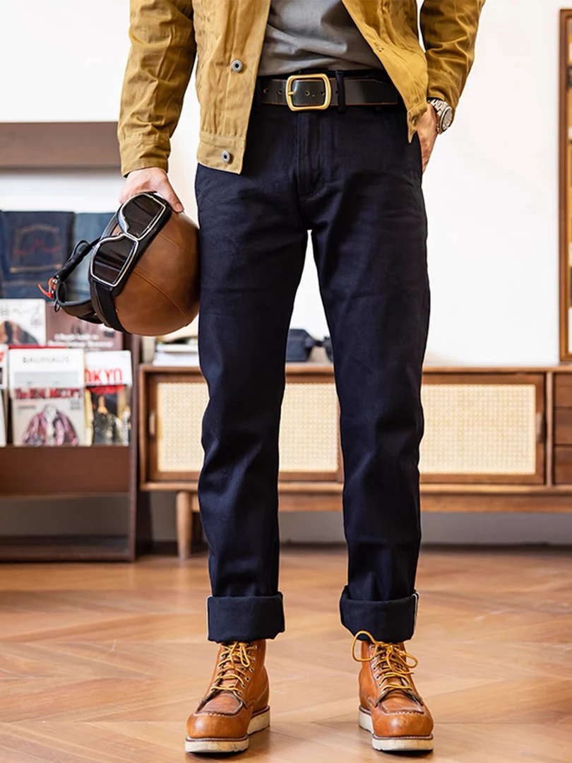 红风双染14.5oz赤耳丹宁修身牛仔裤男小脚裤复刻511和怒爹GT原牛